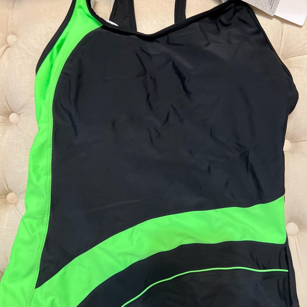 Black and Green Women Swimsuit